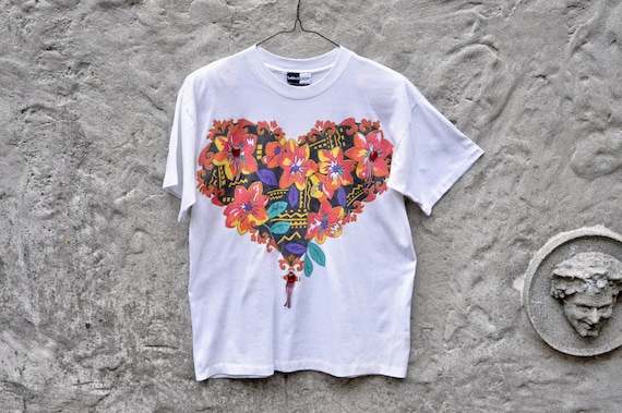 80s Floral Graphic Tee XL