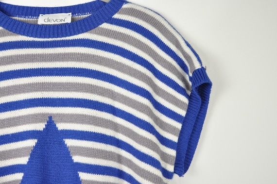 80s Striped  Sweater Vest - Medium | Striped Shor… - image 3