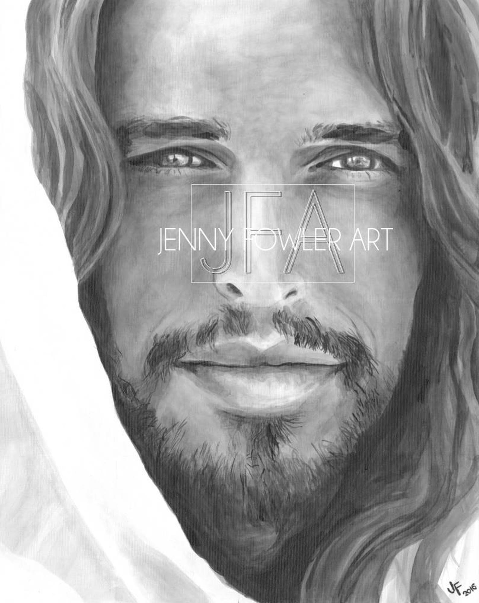 5x7 Christ Portrait Print 5x7 Etsy