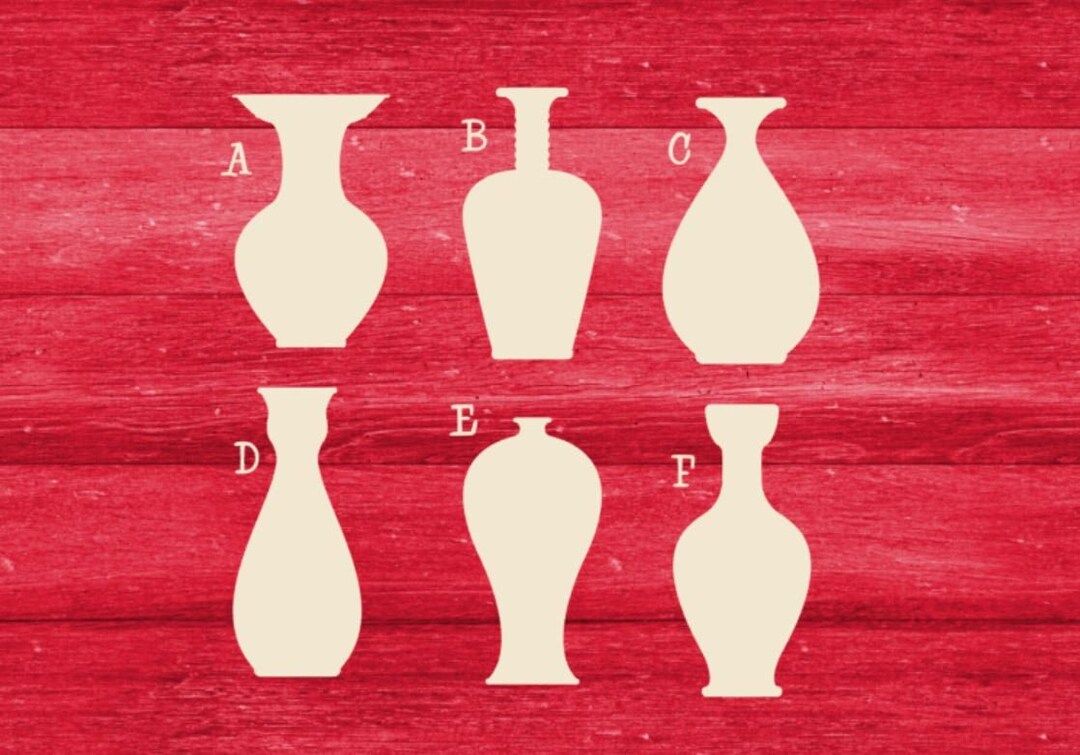 Laser Cut Unfinished DIY Vase Blanks, Unfinished Wood Vase Cut Out