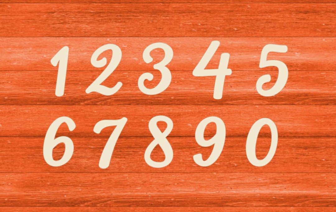 Wood Cutout Numbers, DIY Wood Numbers, Laser Cut Wood Numbers