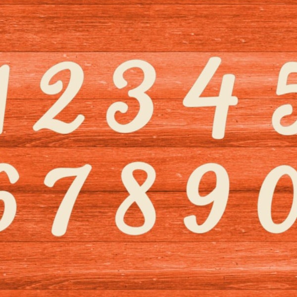 Wood Cut-Out Numbers, DIY Wood Numbers, Laser Cut Wood Numbers, Unfinished Wood Number Cut Out