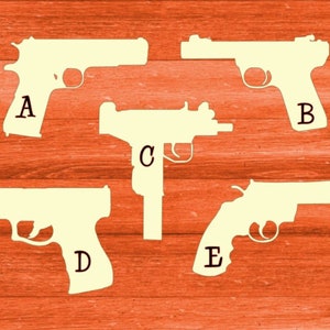 Laser Cut Unfinished DIY Gun Blanks, Unfinished Wood Gun Cut Out, Laser ...