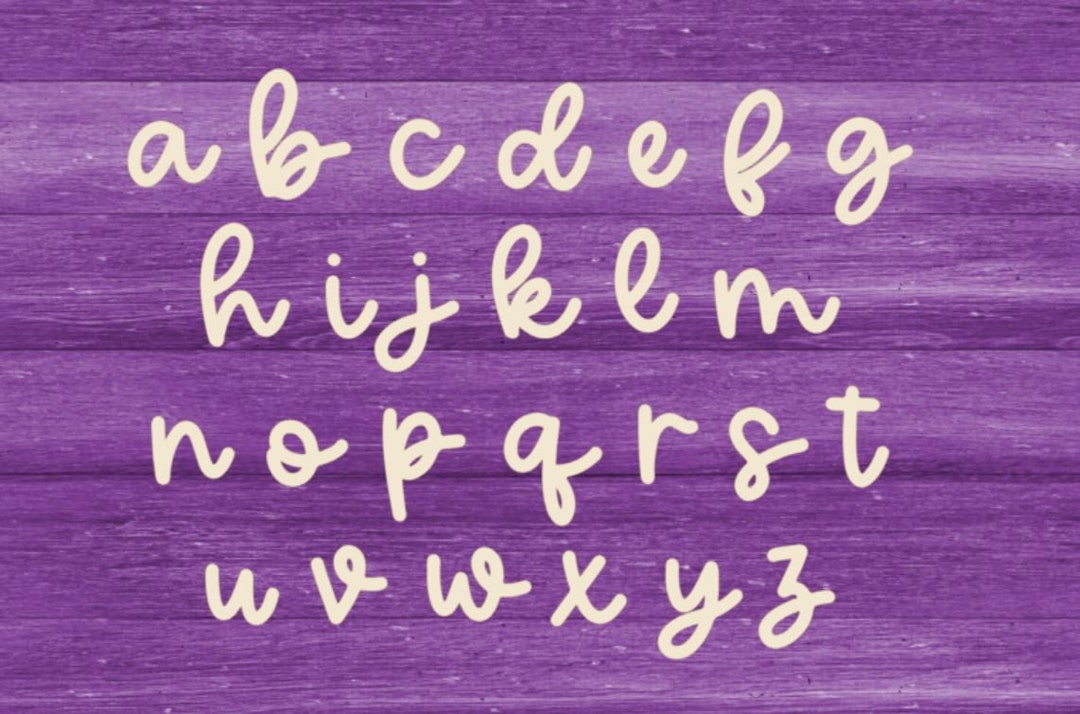 Wood Cut-out Lowercase Script Letters, DIY Wood Letters, Laser Cut Wood ...