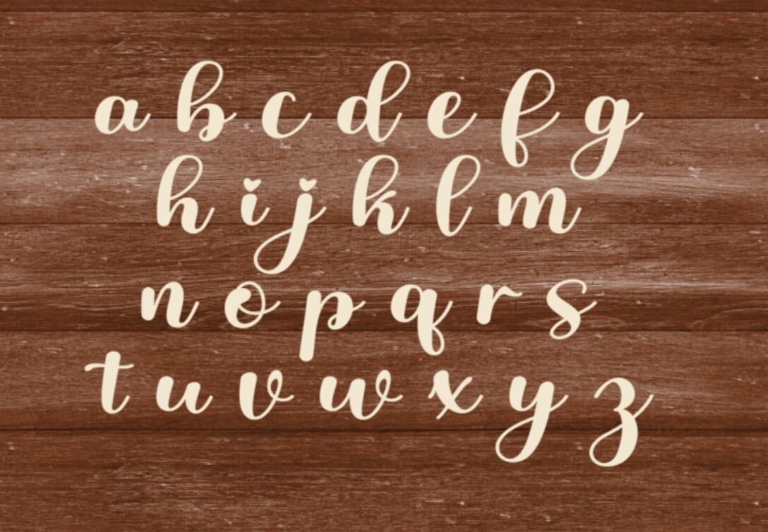 Hi Script Wood Letters - Cursive Wood Letters
