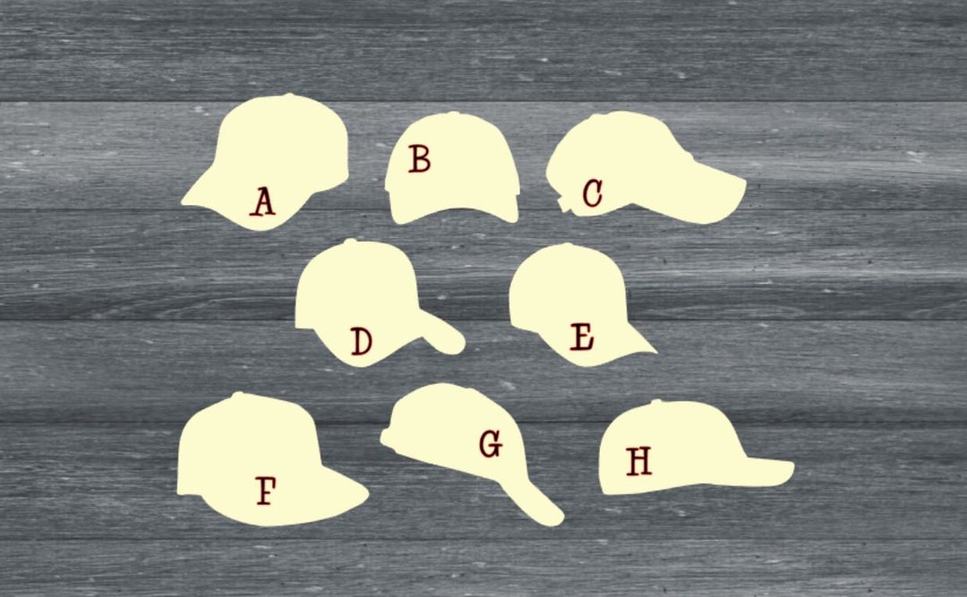 Laser Cut Unfinished DIY Wood Baseball Cap Blanks, Unfinished Wood