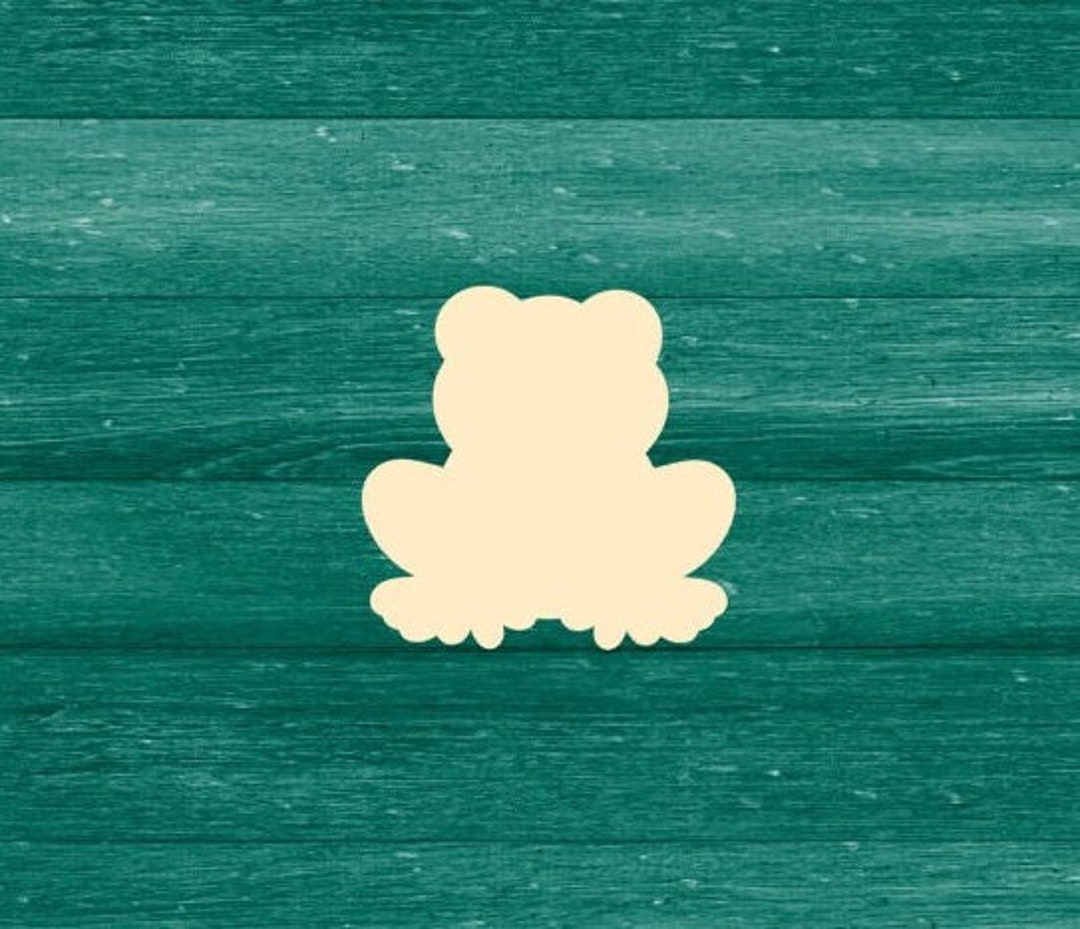 Laser Cut Unfinished DIY Frog Blanks, Unfinished Wood Frog Cut Out