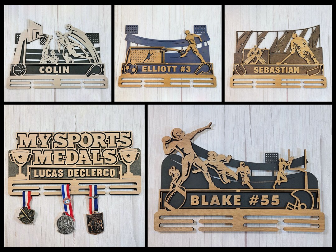 Stadium Series Medal Holders, Wood Medal Holders, Sports Medal Holders