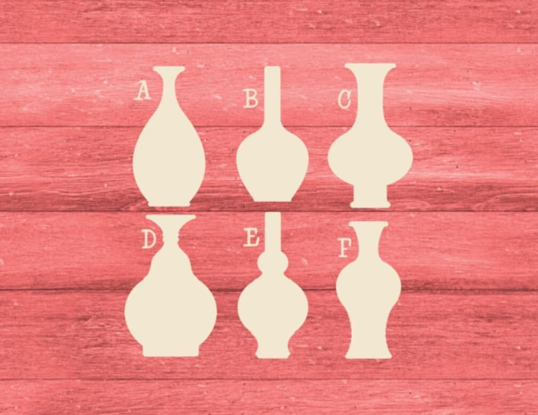 Laser Cut Unfinished DIY Vase Blanks, Unfinished Wood Vase Cut Out