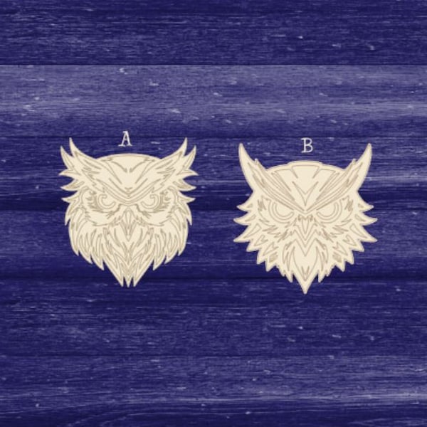 Laser cut unfinished DIY engraved owl blanks, unfinished wood owl cut out,  lawn/yard owl diy, large owl decorations,  engraved owl decor