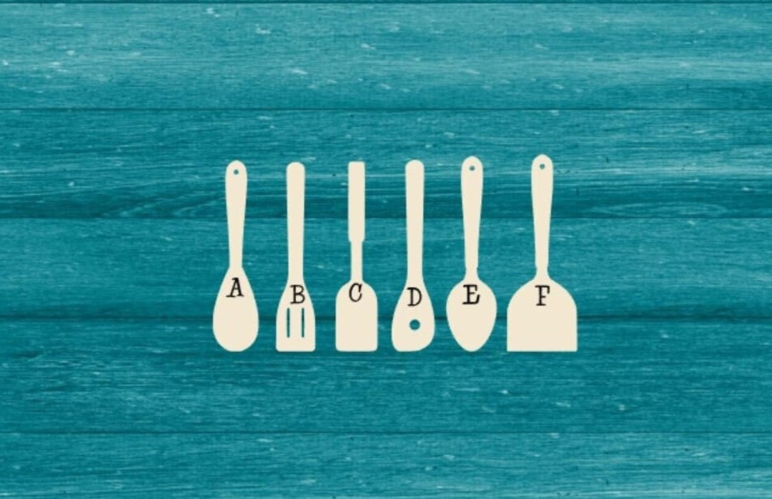 Laser Cut Unfinished DIY Kitchen Utensil Blanks, Unfinished Wood Kitchen Utensils Cut Out, Laser