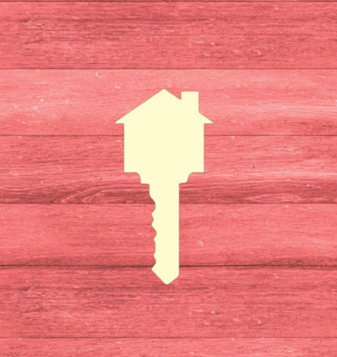 Laser Cut Unfinished DIY Housekey Blank, Unfinished Wood Key Cut Out