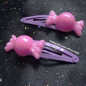 Pink Kawaii Candy Hair Clips