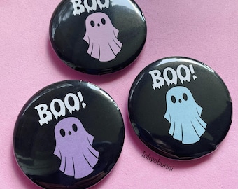 ピンクとグリーンのハロウィンキャンディピンバッジ - 1.5インチ