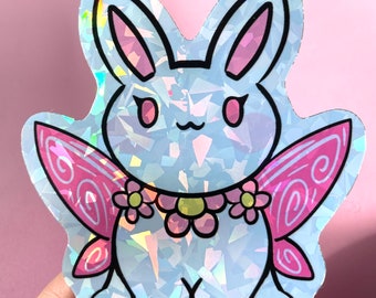 Fairy Bunny Holographic Kawaii Vinyl Sticker