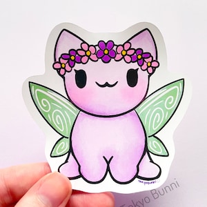 Fairy Cat Kawaii Vinyl Sticker