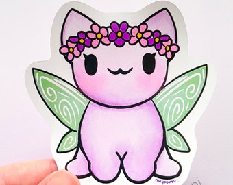 Fairy Cat Kawaii Vinyl Sticker