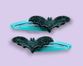 Bat Hair Clips with Mint Clips
