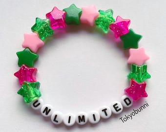 Unlimited Text Wicked Bead Bracelet Glinda Elphaba Broadway Musical Jewelry