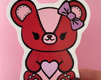Valentine’s Day Teddy Bear Vinyl Sticker