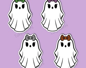 Naklejka winylowa Ghost Stripe Bow Goth