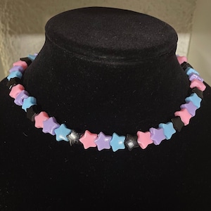Star Beaded Pastel Goth Necklace