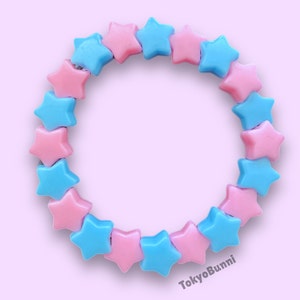 Pink and Blue Pastel Star Bracelet