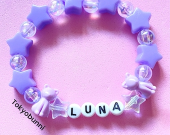 Braccialetto con la scritta "Gatto" di Luna Sailor Moon