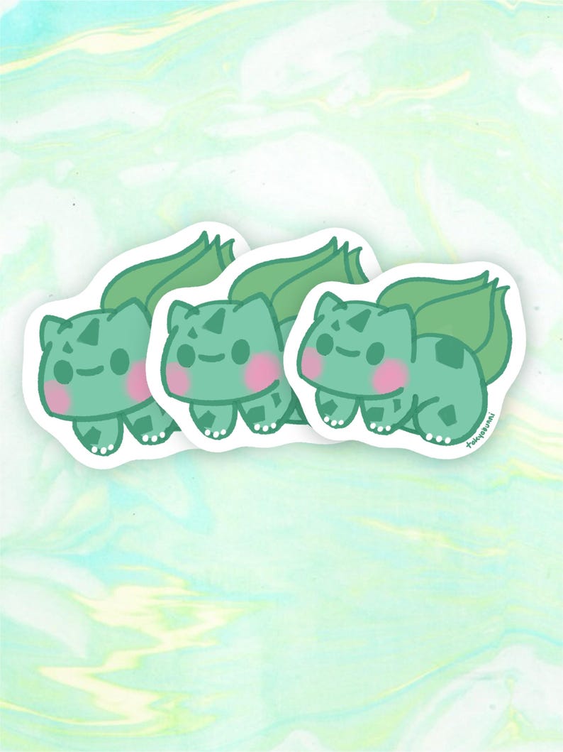 Bulbasaur Pokémon Sticker Fan Art Kawaii Vinyl Sticker - Etsy
