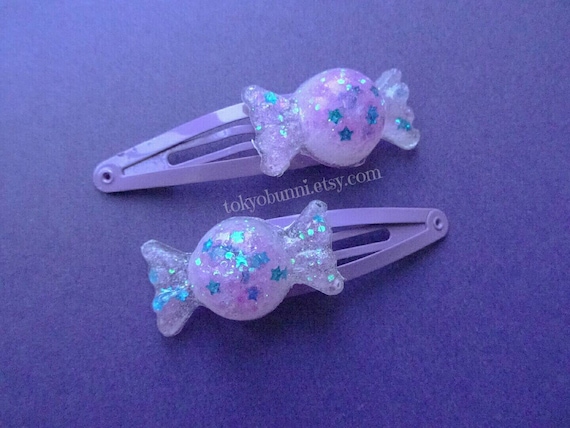 Lavender Pink Candy Hair Clips 