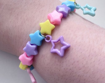 Rainbow Kawaii Pastel Charm Bracelet