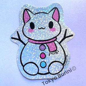 Snowman Holiday Christmas Kawaii Sticker