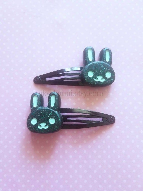 perkypresents Bunny Hair Clips, Rabbit Hair Clips, Kawaii Hair Clips, Mini Hair Clips, Cute Hair Clips