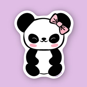 Kawaii Panda Bear Vinyl Sticker