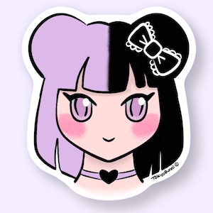 Pastel Goth Girl Harajuku Kawaii Vinyl Sticker