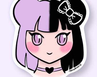Pastel Goth Girl Harajuku Kawaii Vinyl Sticker