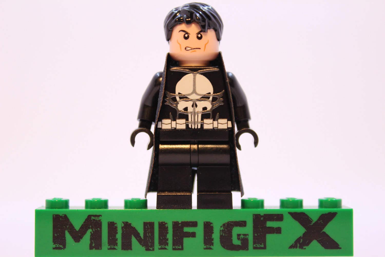 CUSTOM LEGO THE PUNISHER FRANK CASTLE FIGURE SOLD AS IS FREE SHIPPING WORLDWIDE!