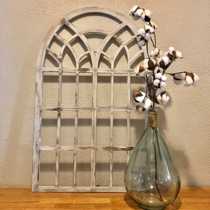 Farmhouse Cathedral Arched Window Frame Church Wood Farmhouse Cathedral Arched Window Frame