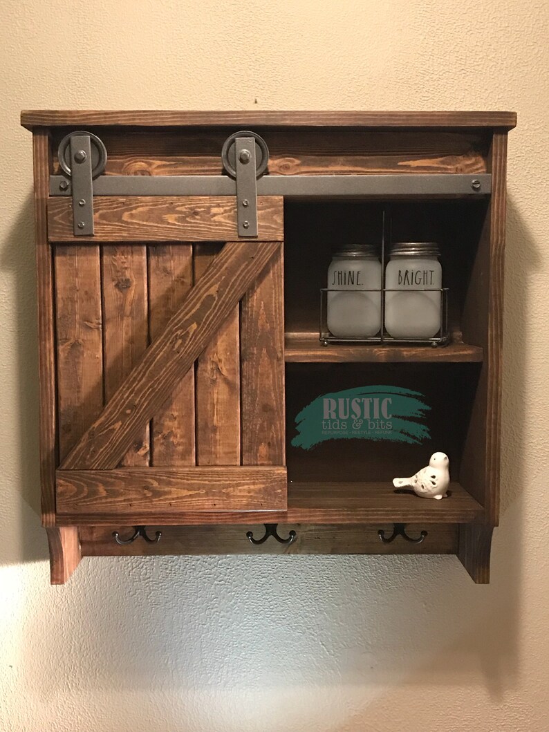 Customized Bathroom Barn Door Cabinet Image 0