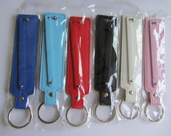 1 piece PU (Imitation) Leather Key Chains for 8mm slide Charms