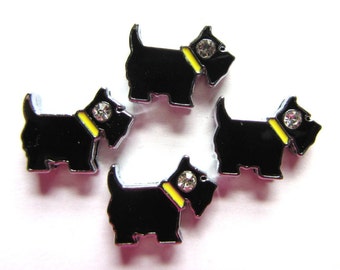 4 Pieces SLIDE DOG FIT Charm Pendants