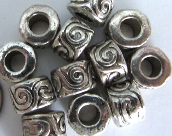 10 pieces Tibetan Style Alloy European Beads or spacers