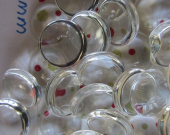 20 Pieces 15mm HALF ROUND CABOCHONS