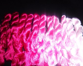 Fils de soie LES FUCHSIA  pour broderie