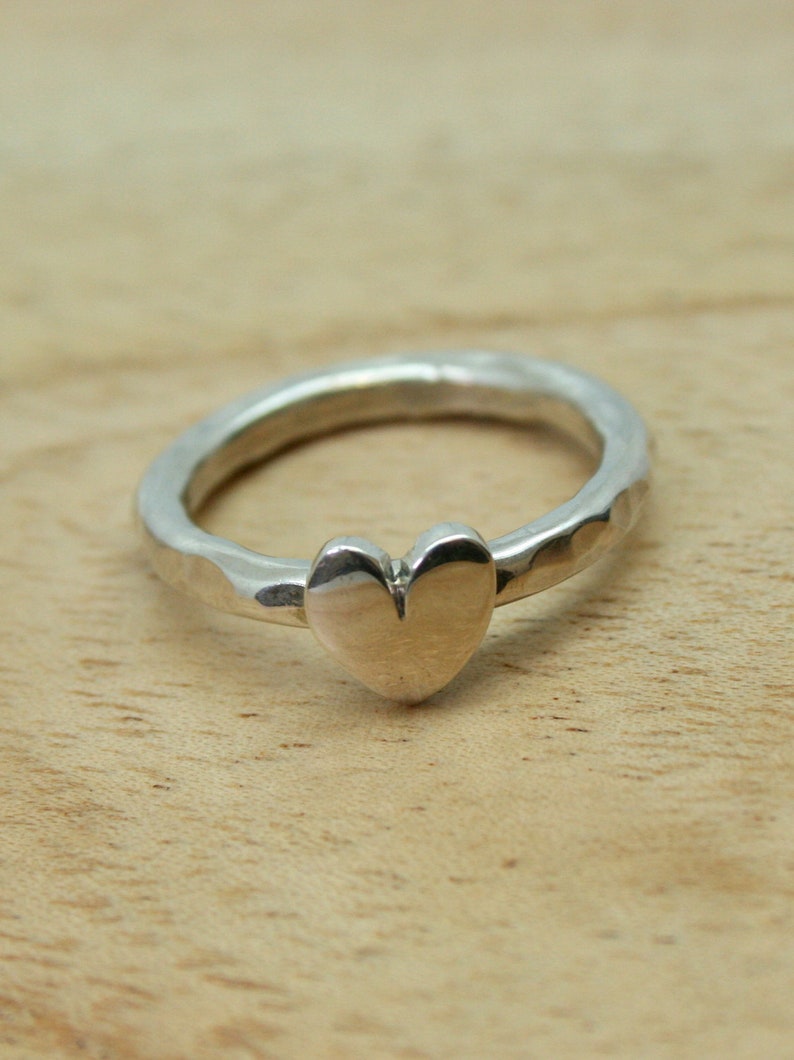 Sterling Silver Heart Ring Sweetheart Ring Chunky Silver - Etsy