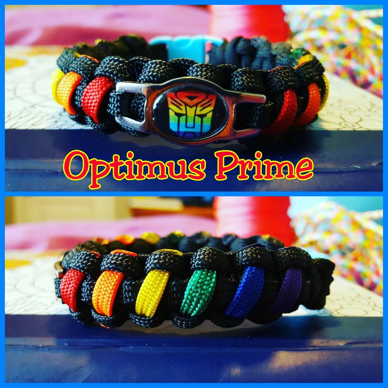 Optimus Prime Gay Pride Lgbt Paracord Bracelet Etsy