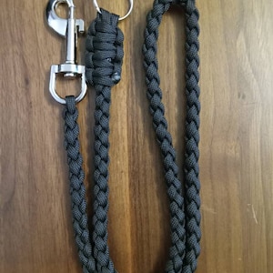 Cadena para llavero de paracord para billetera negra, sin imagen