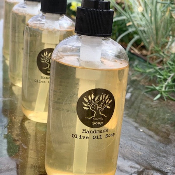 1 Bottle - Liquid Castile 8oz- Olive Oil Soap