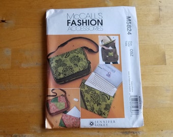 McCall&#39;s Sewing Pattern 5824 - Crossbody Pattern - Purse Pattern - Laptop Bag Pattern - Messenger Bag Pattern - Diaper Bag Pattern