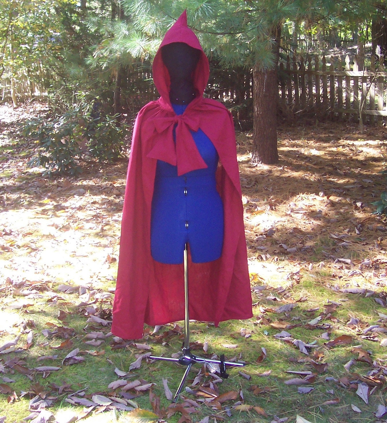 Red Hooded Cape Red Hooded Cloak Red Halloween Cape Etsy